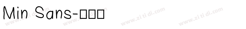Min Sans字体转换